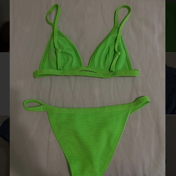 Pac Sun LA Hearts Green Swimsuit - Bikini and Cheeky Bottom - Picture 2 of 4